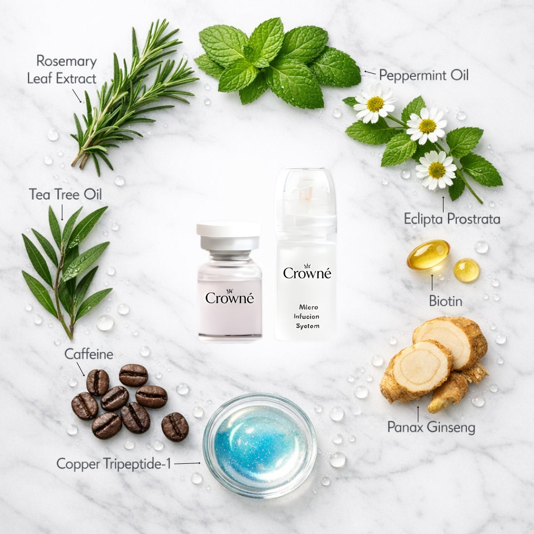 Regrow Visibly Thicker, Fuller Hair - Crowné™ Hair Revival System